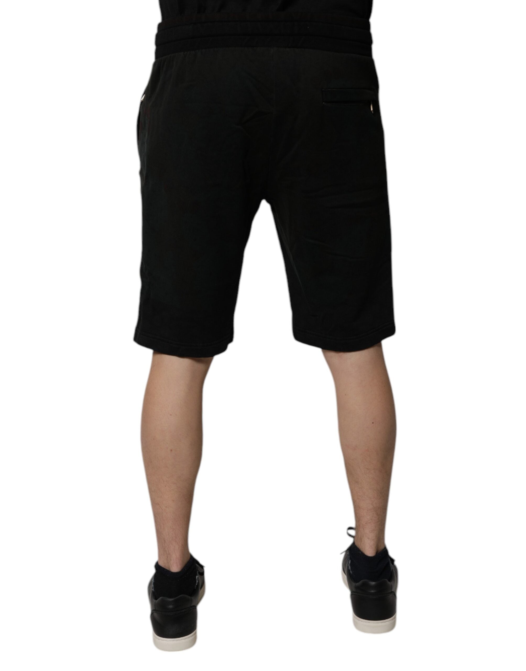Svarta bomullsshorts för män Bermudashorts
