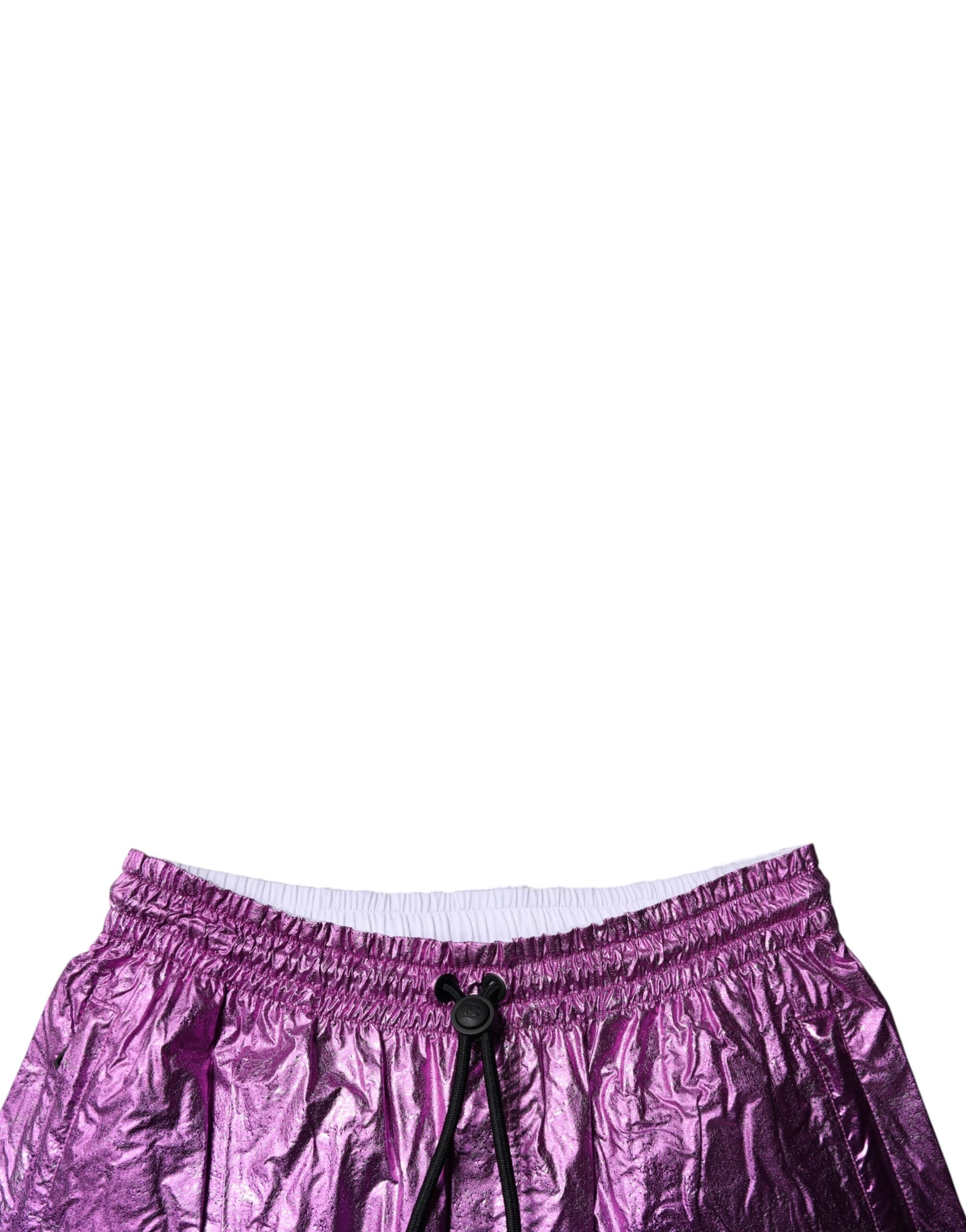Metallic Rosa Lila Tvåfärgade Bermudashorts