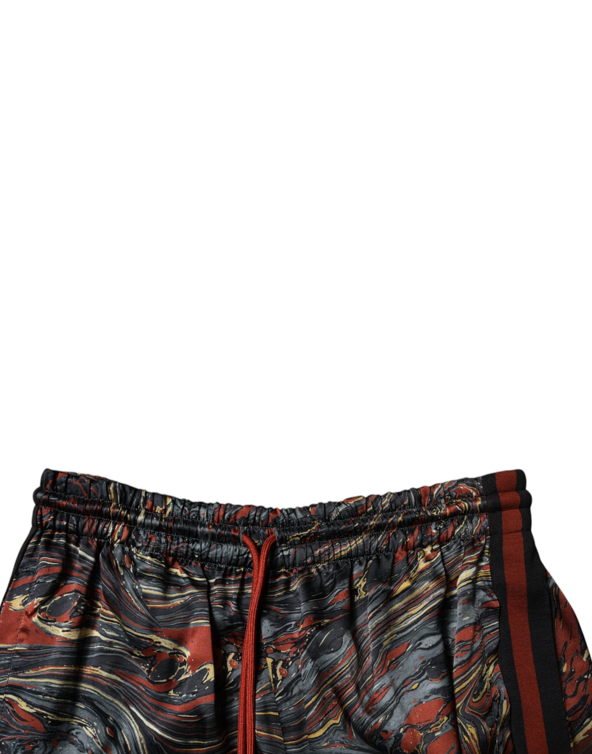 Flerfärgade marmormönster Bermudashorts