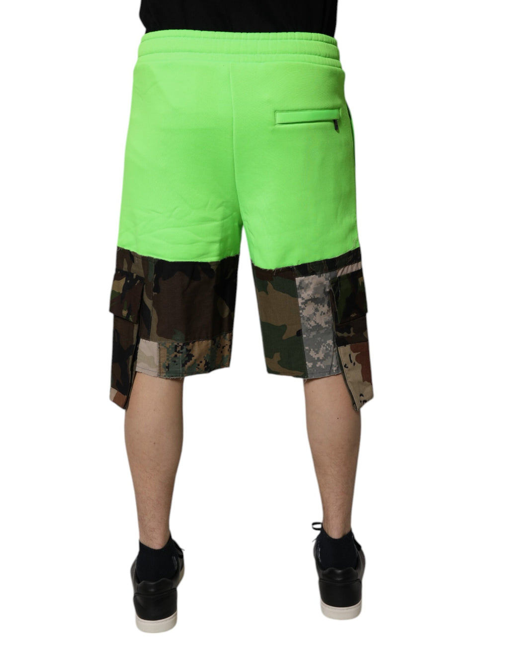 Gröna Patchwork Camouflage Herr Cargo Shorts