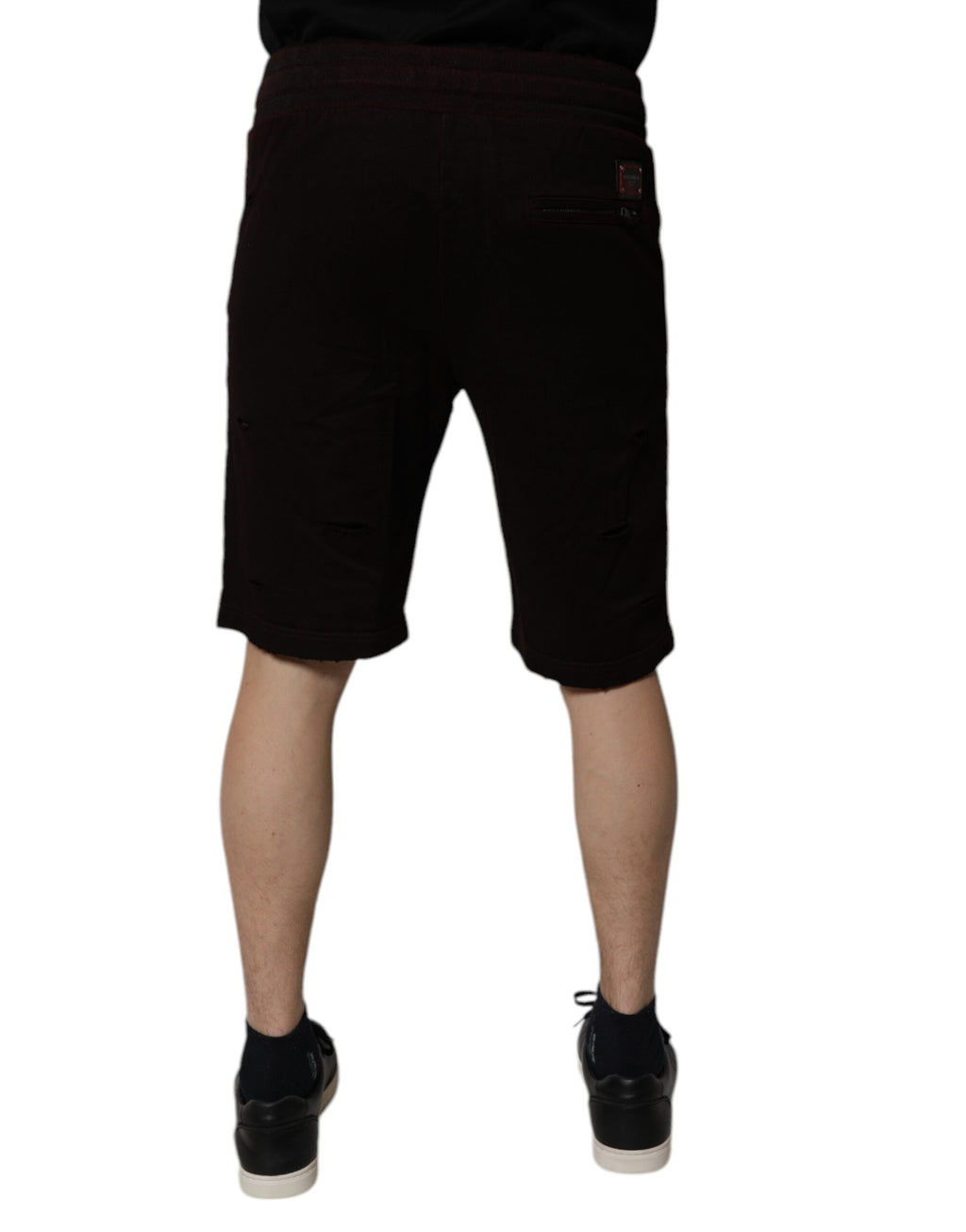 Rödbruna bomullsshorts för män Bermudashorts