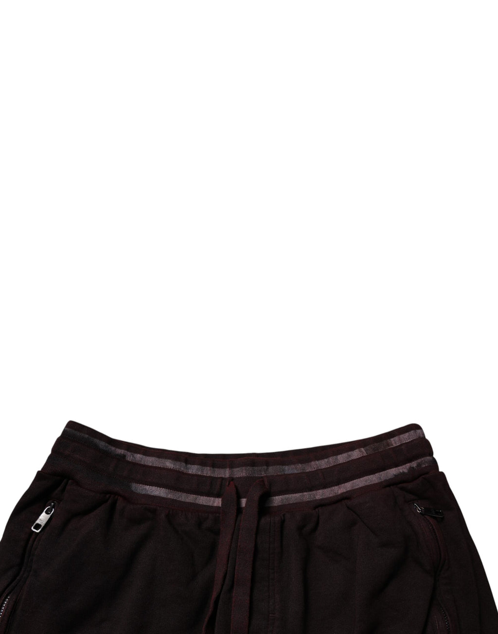 Rödbruna bomullsbermudashorts med logotyp och plakett