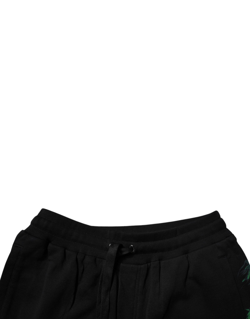Svarta bermudashorts med blommigt tryck i bomull