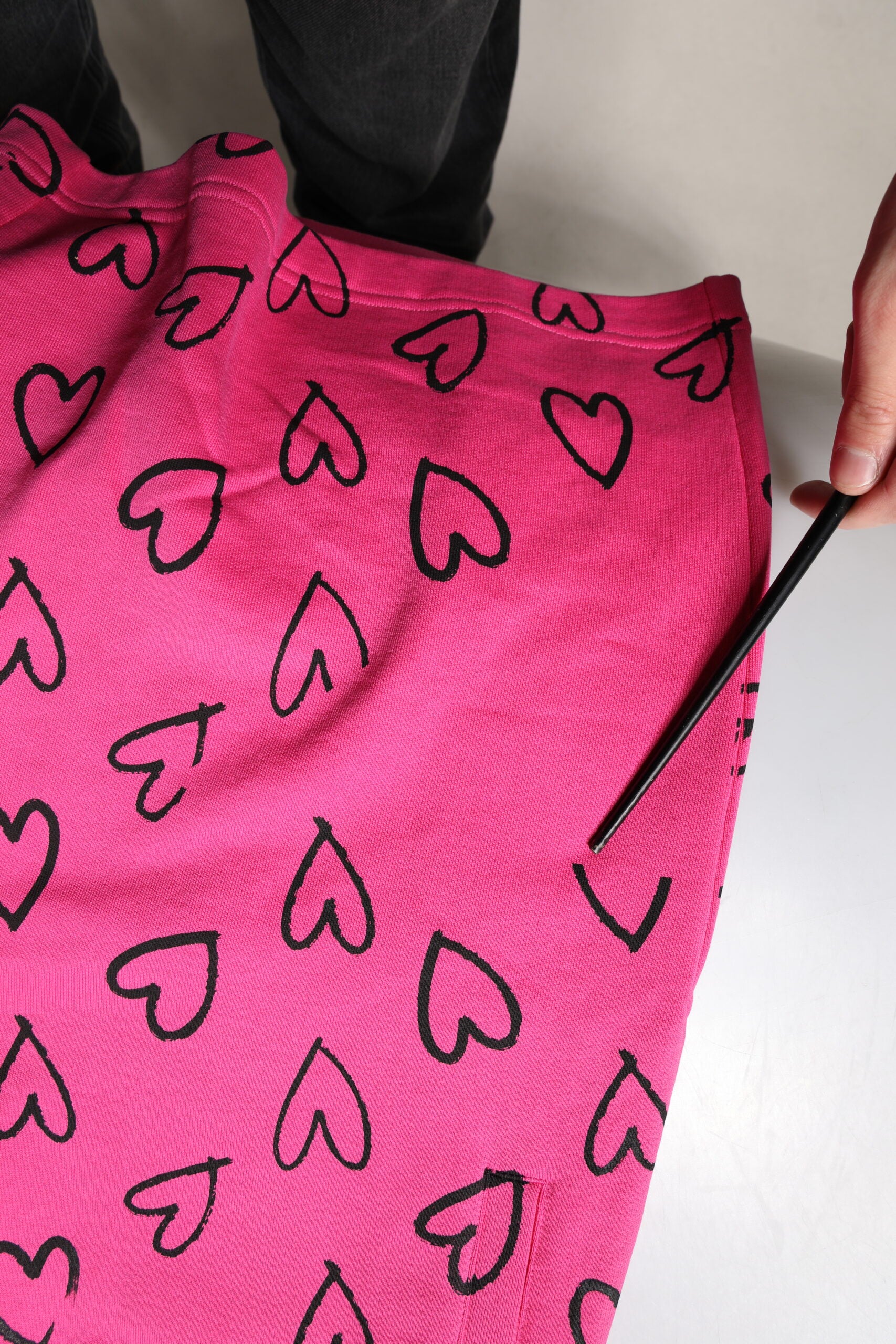 Dolce & Gabbana Pink Cotton Heart Print Bermuda Shorts