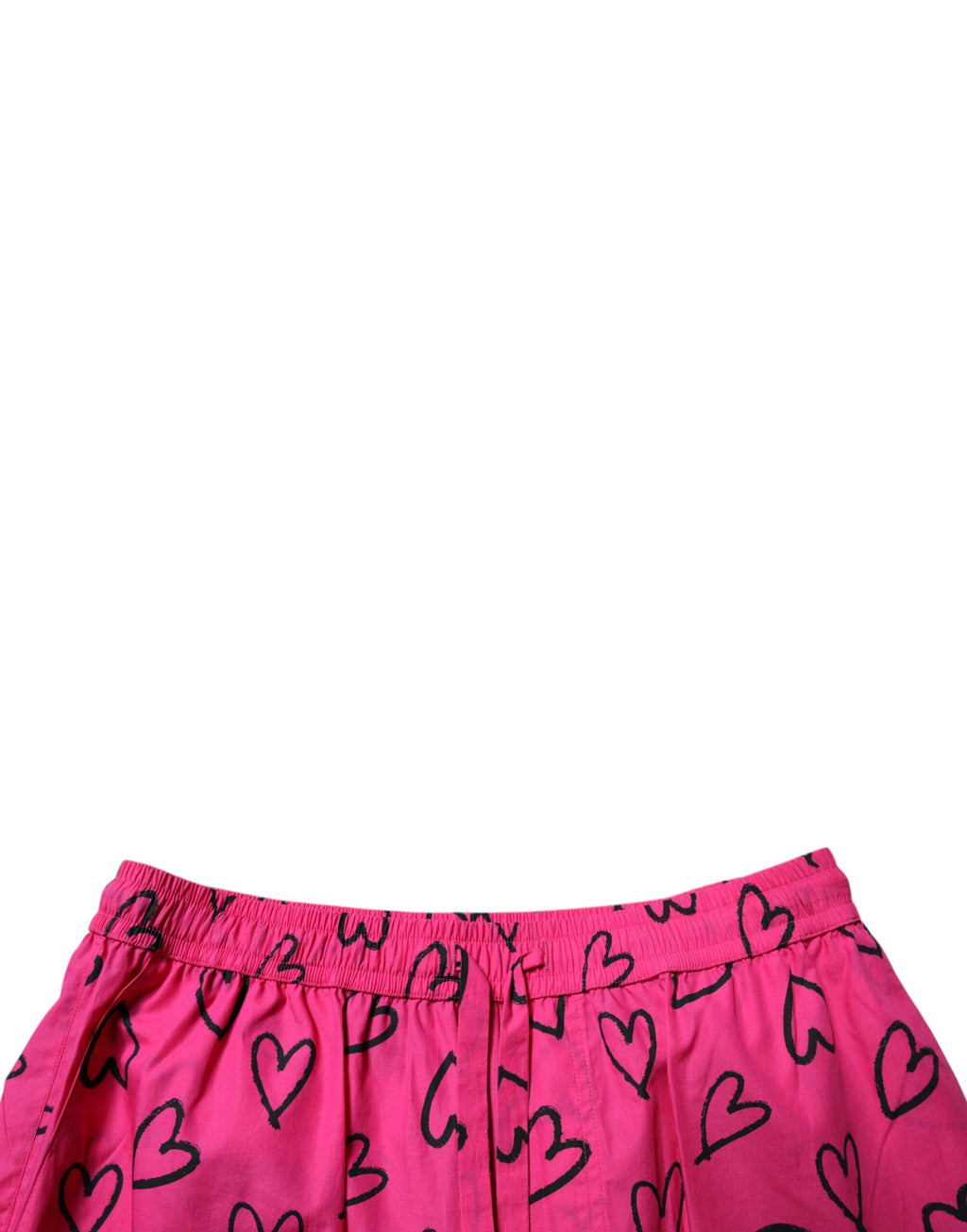 Rosa Bermudashorts i bomull med hjärtmönster