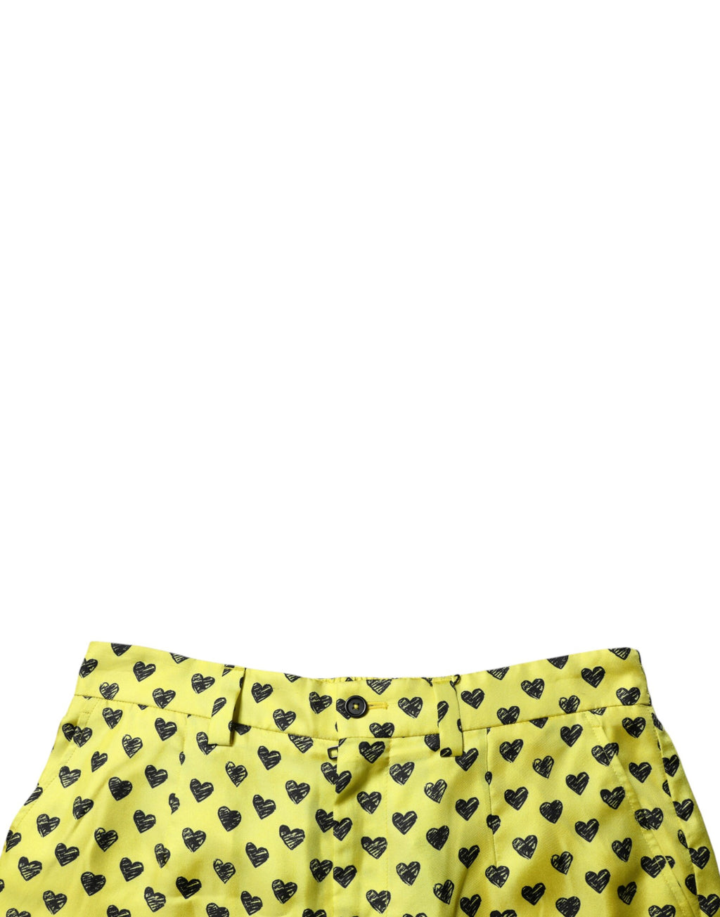 Gröna Bermudashorts i Siden med Hjärtmönster