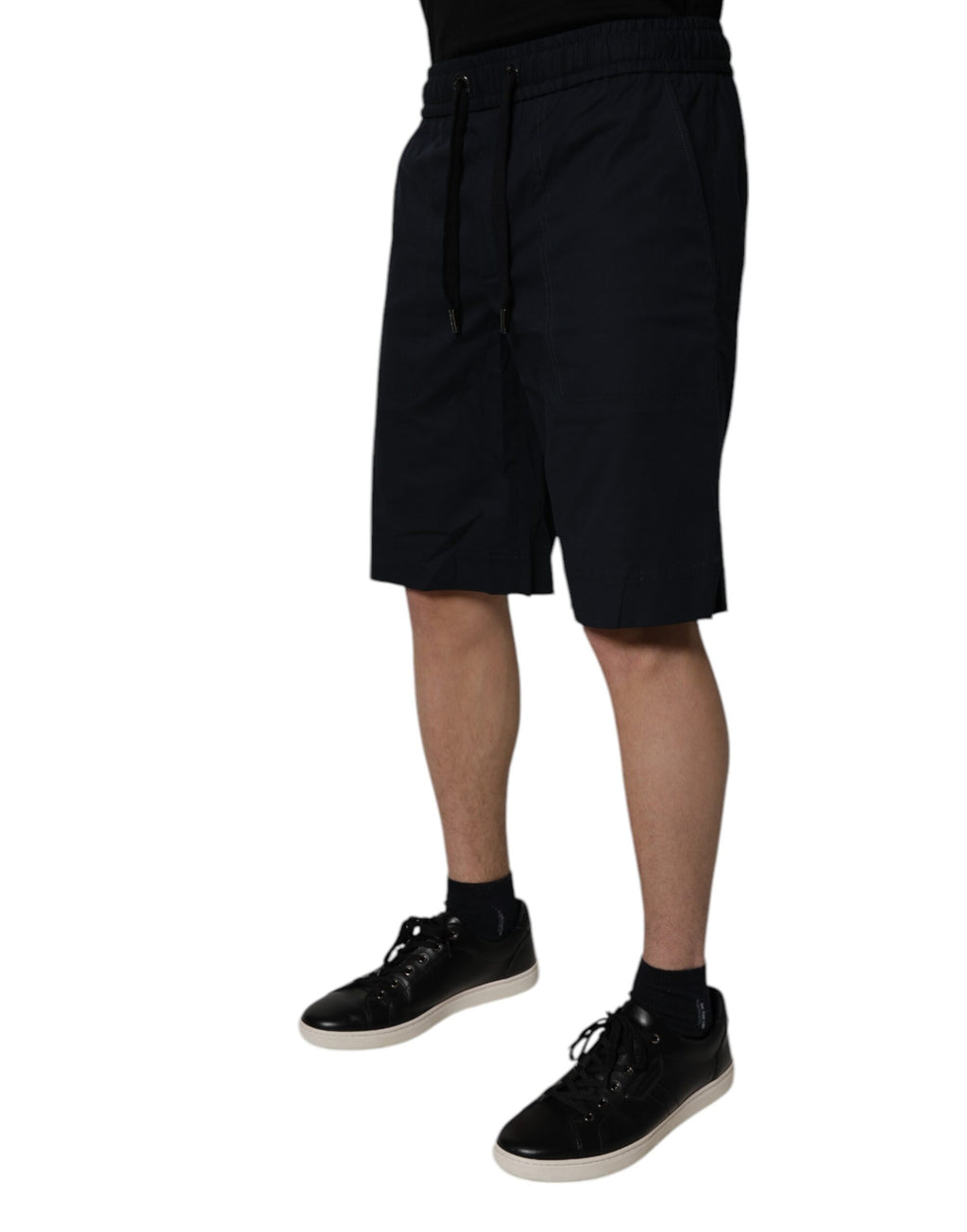 Svarta bomullsshorts för män Bermudashorts