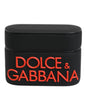 Dolce & Gabbana Black Orange Silicone Embossed Logo Airpods Case