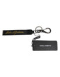 Dolce & Gabbana Black Logo Nylon Silver Brass Men Holder Keychain Keyring