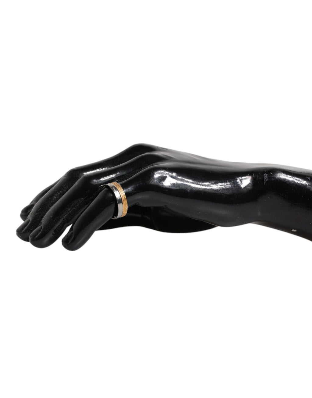 Guld-Silvertonad Äkta Mässing DG Logo Ring