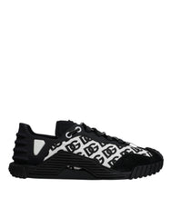 Dolce & Gabbana Black Logo Lace Up Low Top NS1 Sneakers Shoes