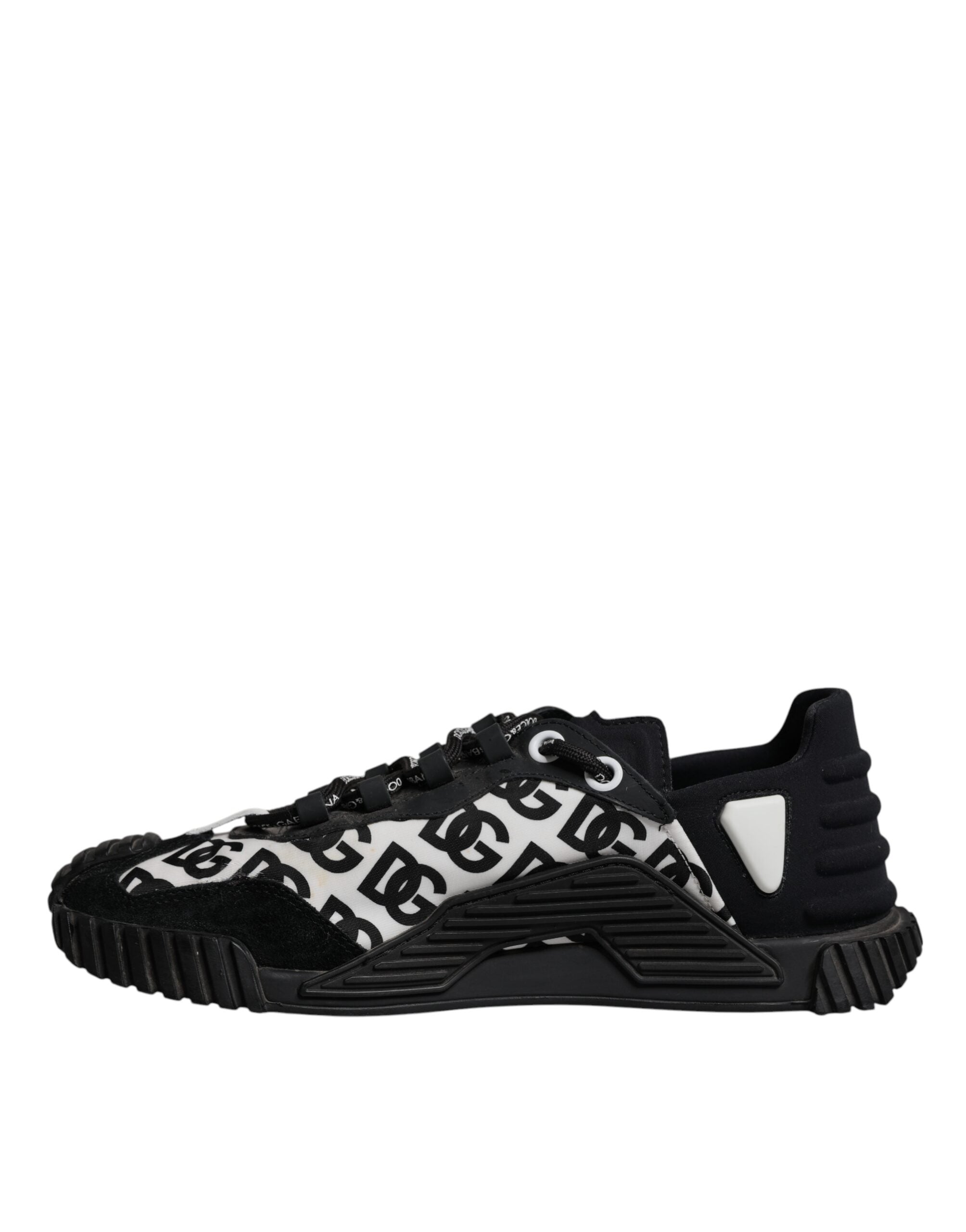 Dolce & Gabbana Black Logo Lace Up Low Top NS1 Sneakers Shoes