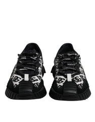 Dolce & Gabbana Black Logo Lace Up Low Top NS1 Sneakers Shoes
