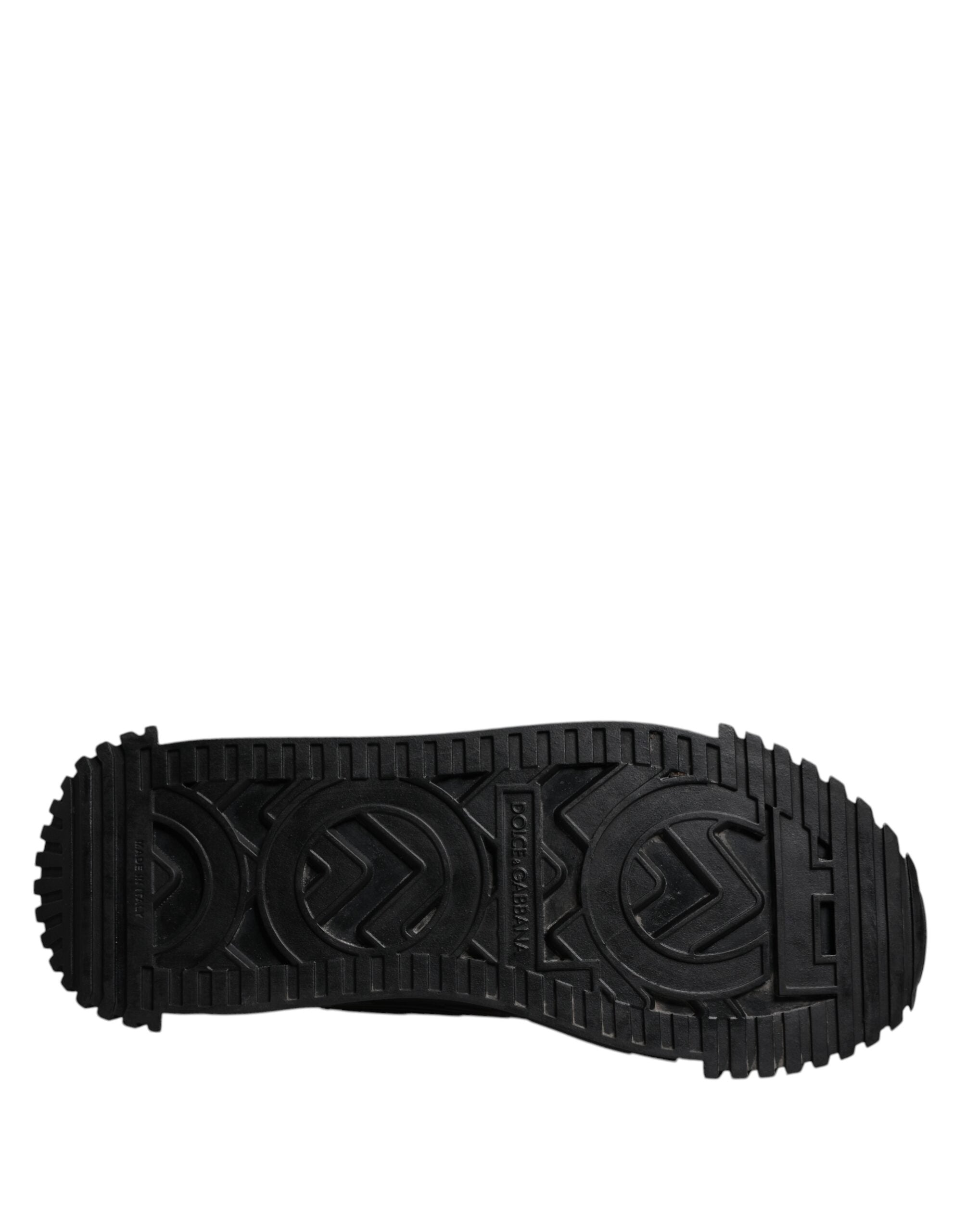 Dolce & Gabbana Black Logo Lace Up Low Top NS1 Sneakers Shoes