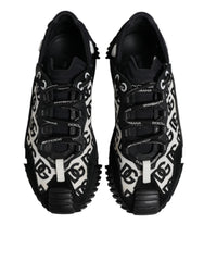 Dolce & Gabbana Black Logo Lace Up Low Top NS1 Sneakers Shoes