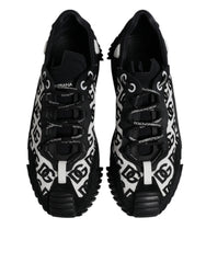 Dolce & Gabbana Black Logo Lace Up Low Top NS1 Sneakers Shoes