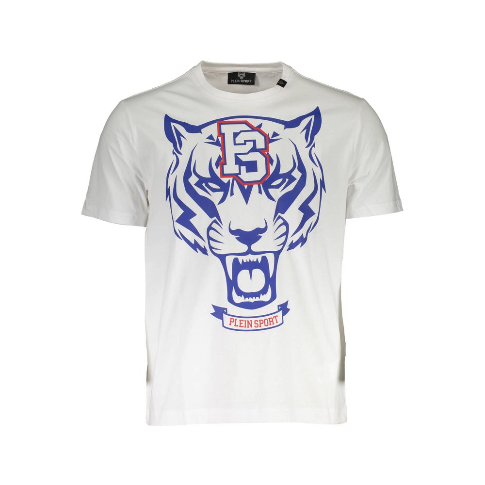 Plein Sport hvit bomulls-T-skjorte for menn