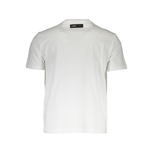 Plein Sport hvit bomulls-T-skjorte for menn