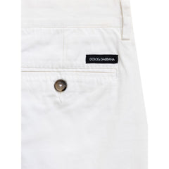 Dolce & Gabbana White Cotton Bermuda Shorts
