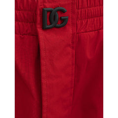 Dolce & Gabbana Red Polyamide Athletic Pants