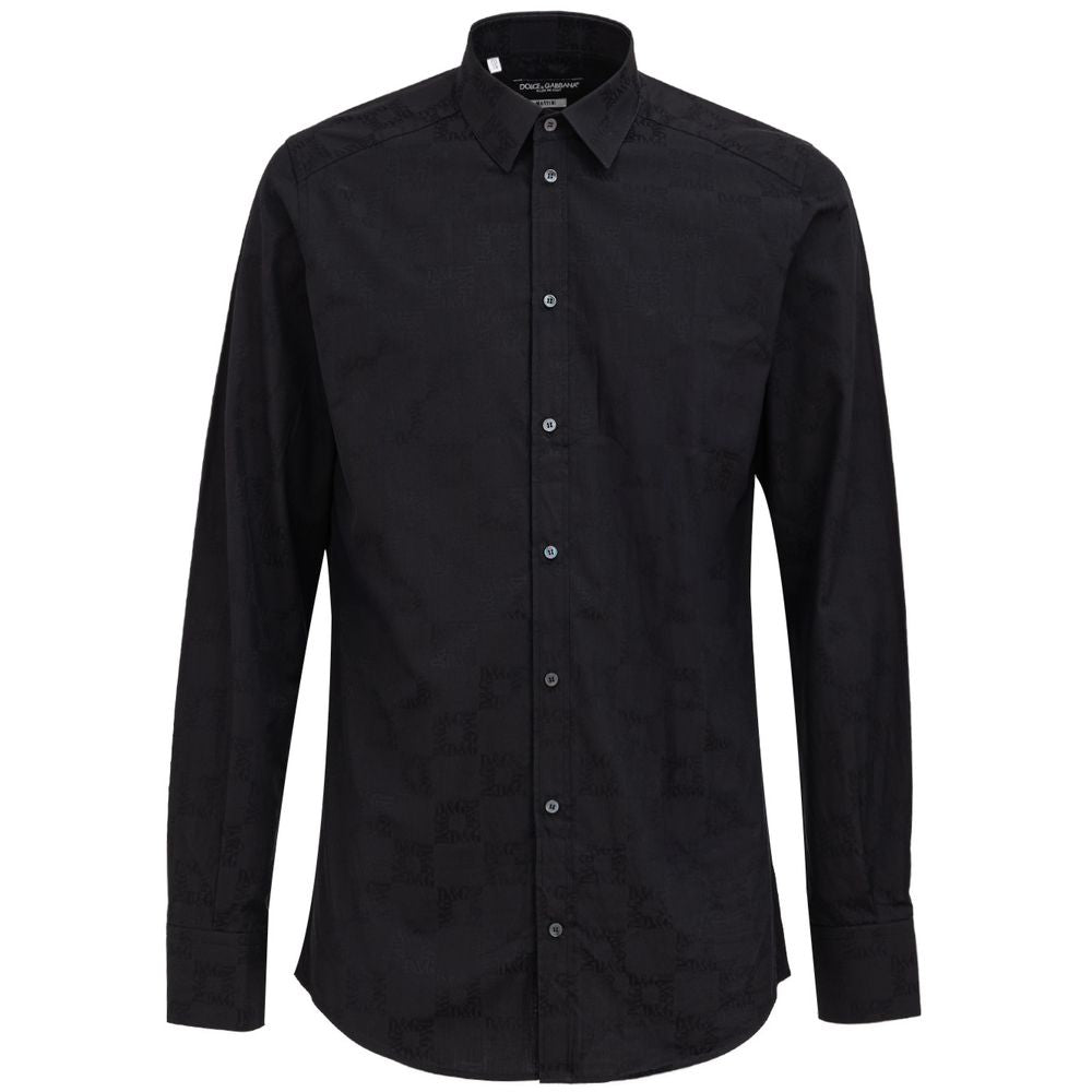 Dolce &amp; Gabbana svart bomullsskjorta