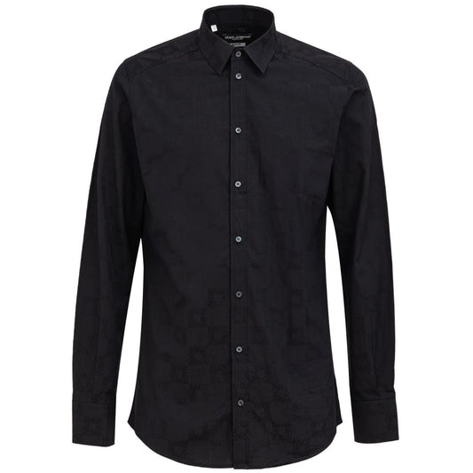 Dolce &amp; Gabbana svart bomullsskjorta