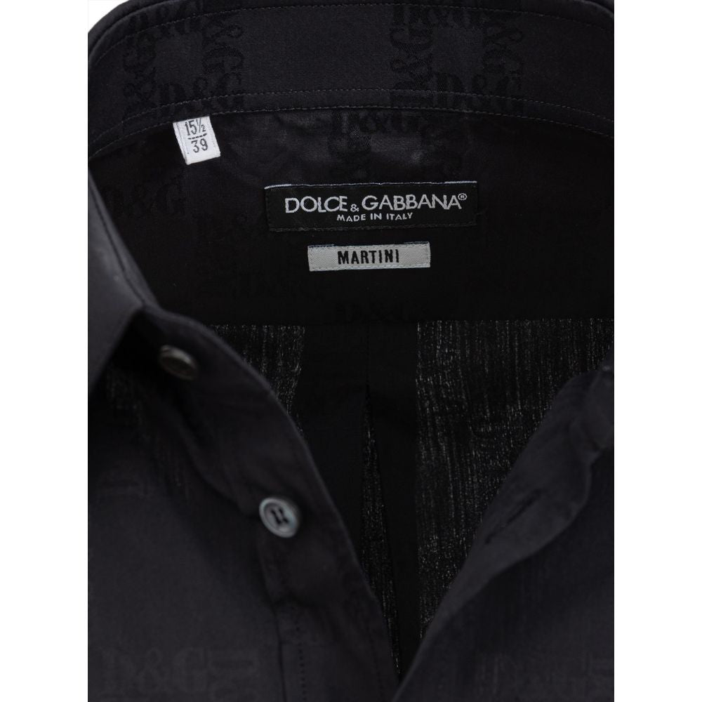 Dolce &amp; Gabbana svart bomullsskjorta