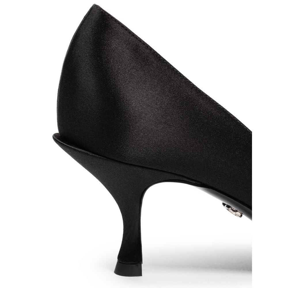 Svart viskose pumps