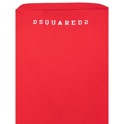 Röd bomulls-T-shirt
