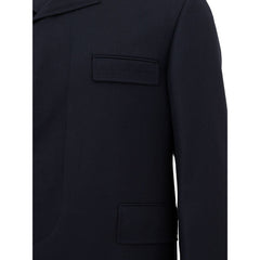 Thom Browne Elegant Wool Jacket in Signature Blue
