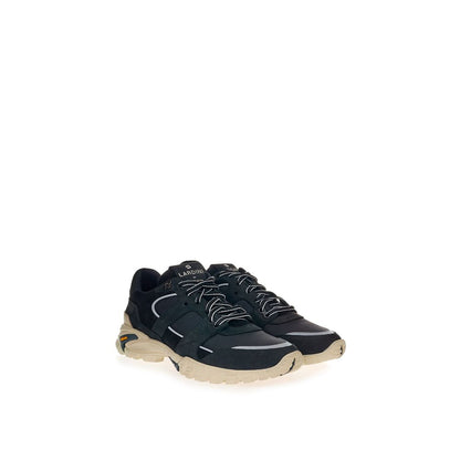 Lardini joggesko i sort semsket skinn