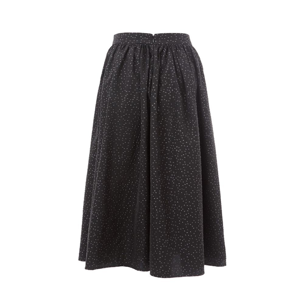 Elegant svart midikjol i polyeten