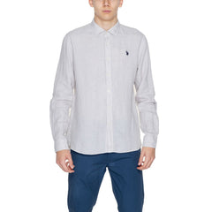 U.S. POLO ASSN. Beige Linen Dress Shirt