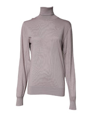 Dolce & Gabbana Brown Cashmere Turtleneck Pullover Sweater