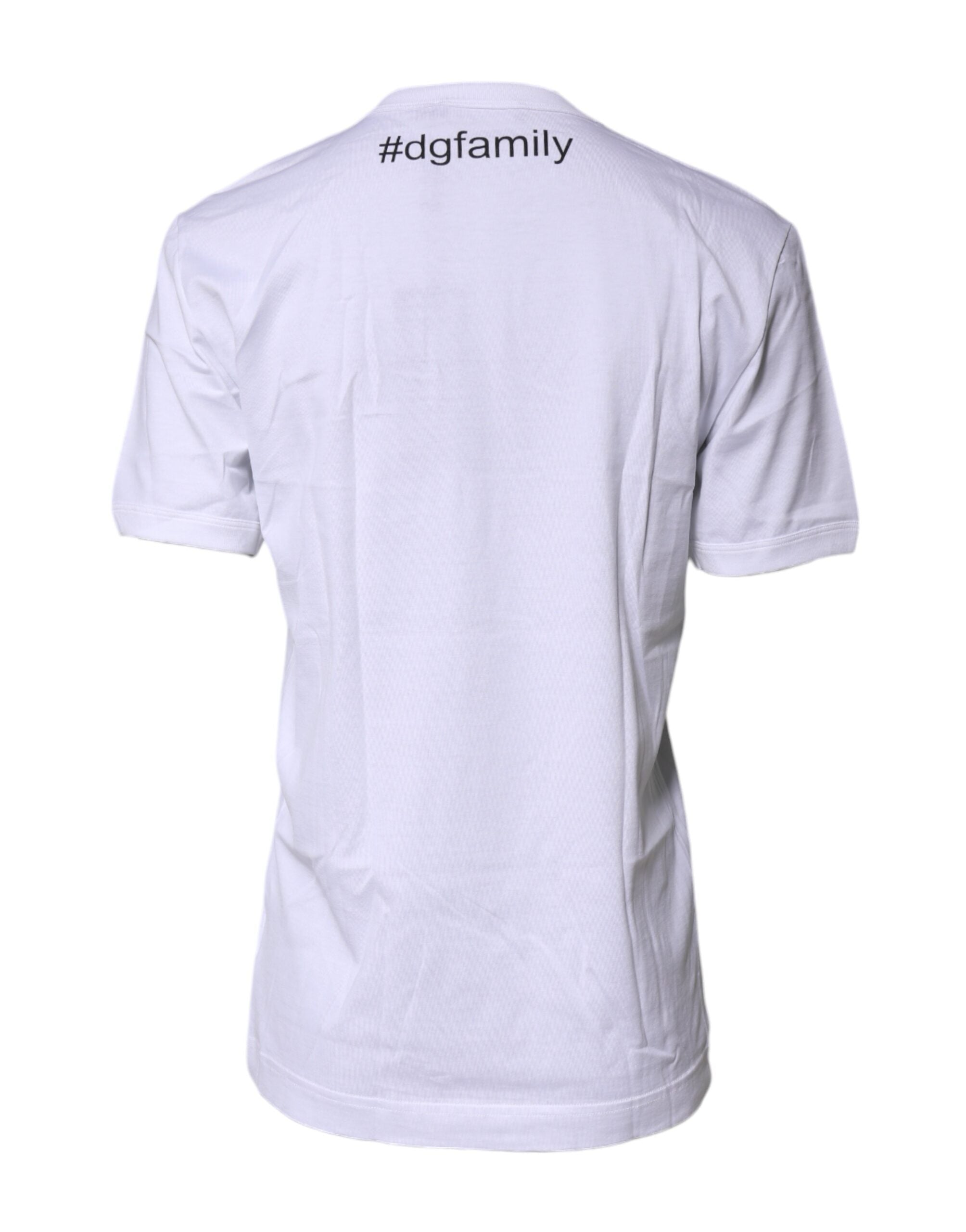 Dolce & Gabbana White #DGFamily Cotton Crew Neck T-shirt