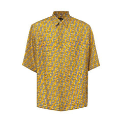 Fendi Yellow Silk Shortsleeve Shirt