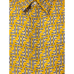 Fendi Yellow Silk Shortsleeve Shirt