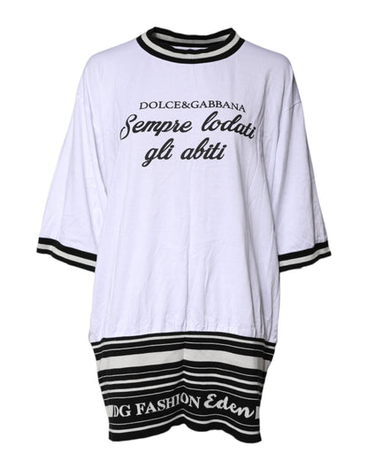 Dolce &amp; Gabbana Vit Bomull DG Fashion Rundringad T-shirt