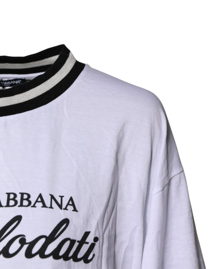 Dolce &amp; Gabbana Vit Bomull DG Fashion Rundringad T-shirt