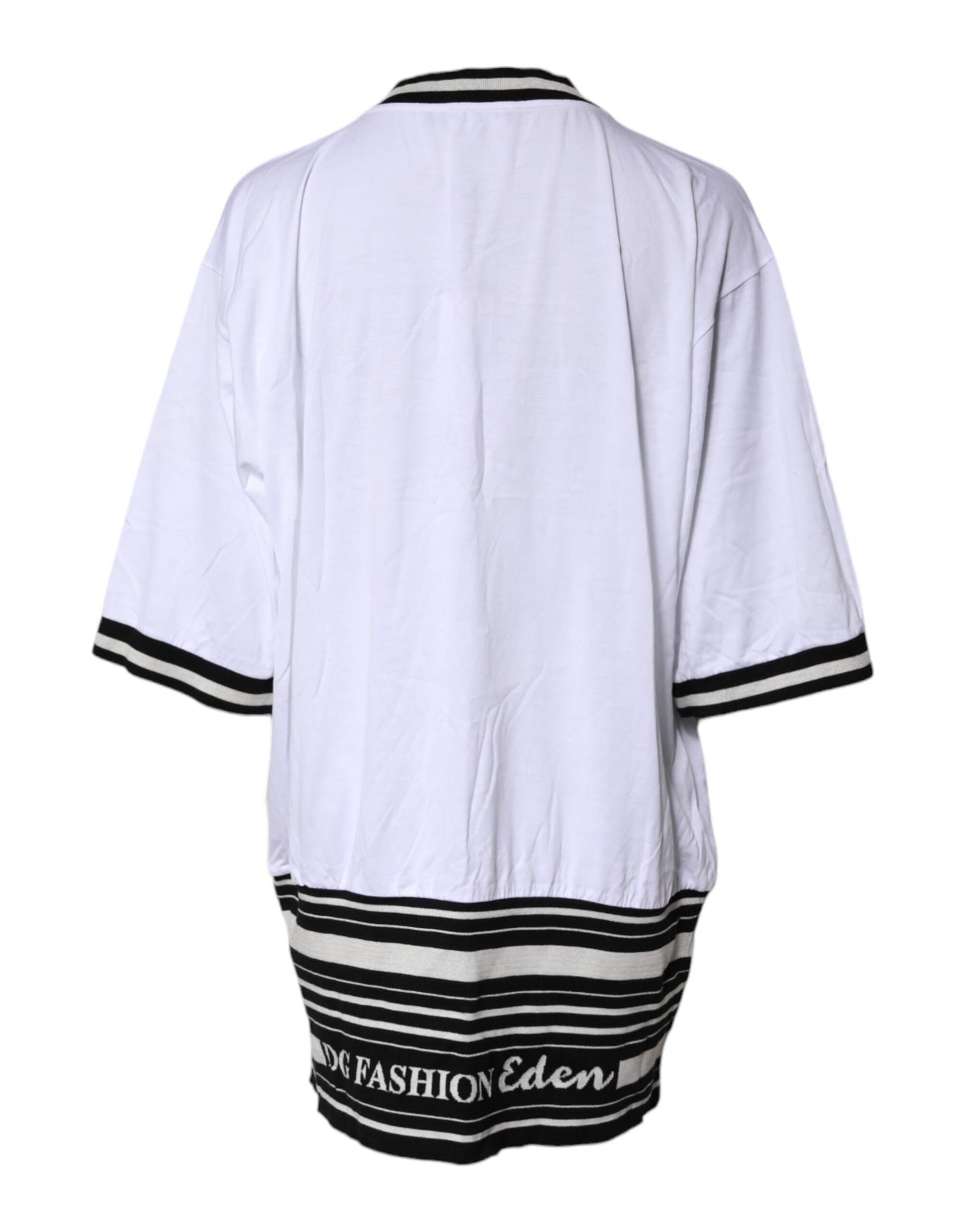 Dolce &amp; Gabbana Vit Bomull DG Fashion Rundringad T-shirt