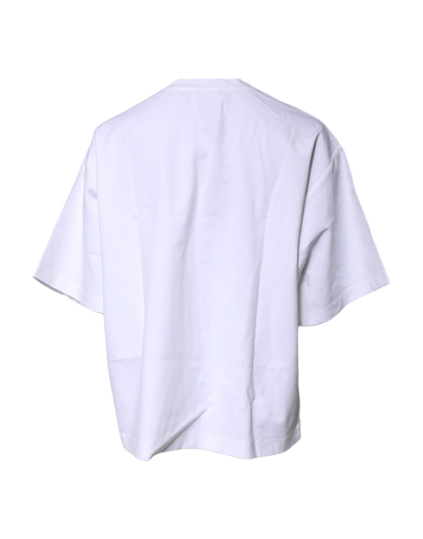 Dolce &amp; Gabbana Vit Bellissima Bomulls-T-shirt Med Rund Hals