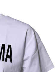 Dolce & Gabbana White Bellissima Cotton Crew Neck T-shirt