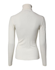 Dolce & Gabbana Cream Long Sleeves Turtleneck Slim Sweater