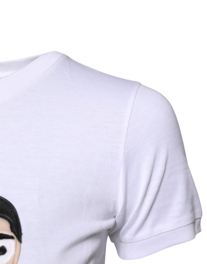 Dolce &amp; Gabbana Vit bomull #DGFAMILY Broderad T-shirt