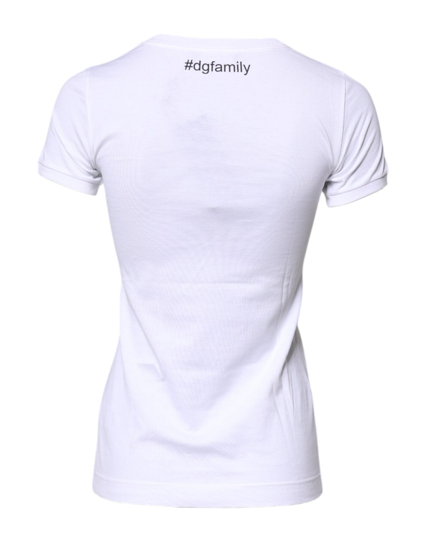 Dolce &amp; Gabbana Vit bomull #DGFAMILY Broderad T-shirt