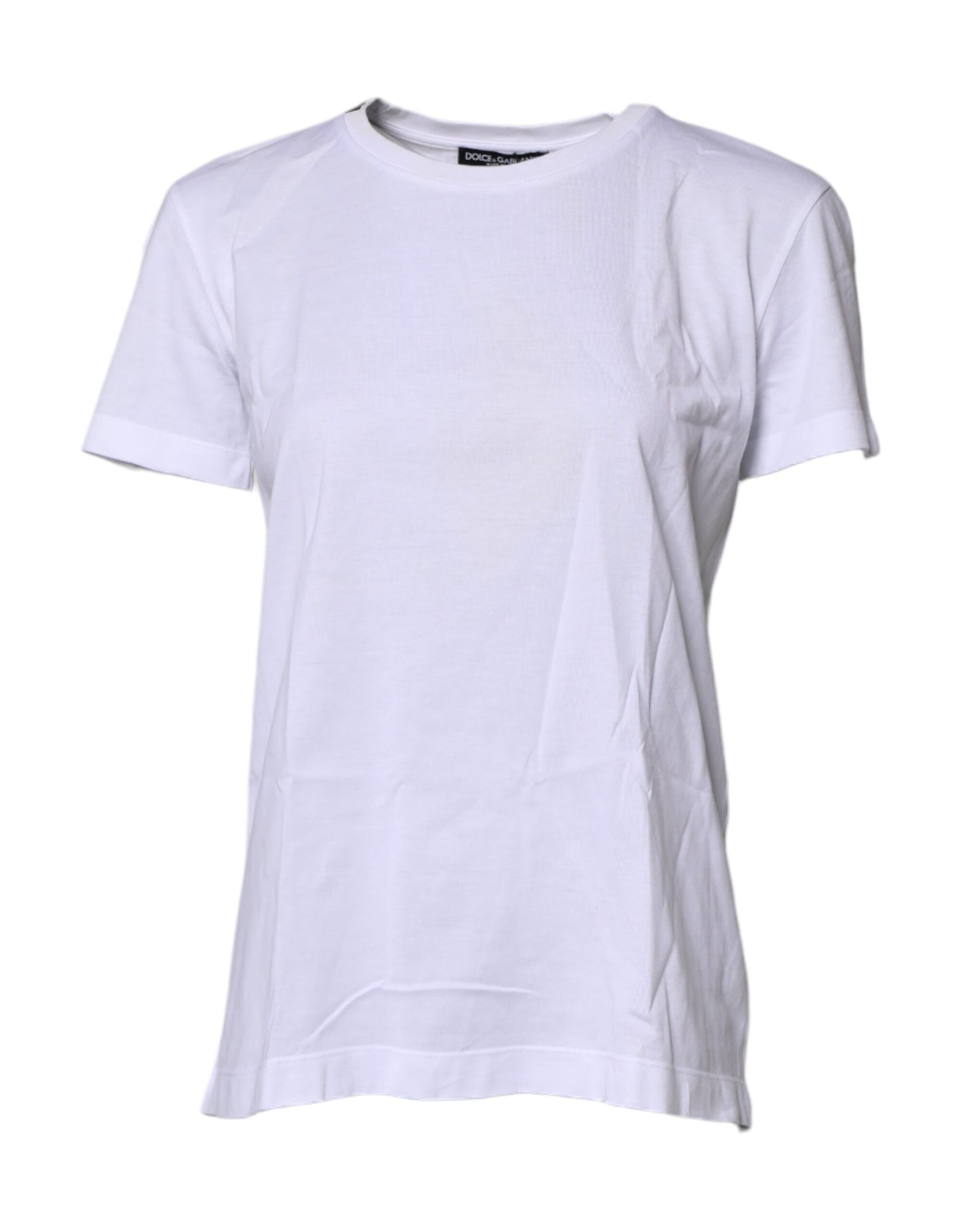 Dolce &amp; Gabbana Hvit Kortermet Topp Med Rund Hals T-skjorte
