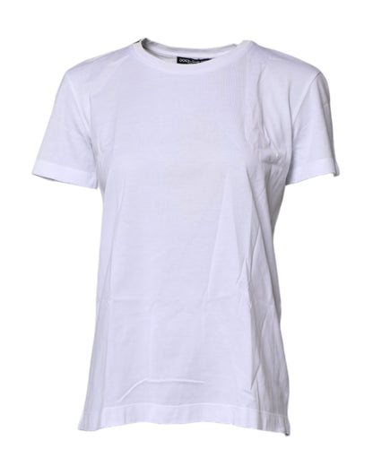 Dolce &amp; Gabbana Hvit Kortermet Topp Med Rund Hals T-skjorte