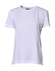 Dolce & Gabbana White Short Sleeves Round Neck Top T-shirt