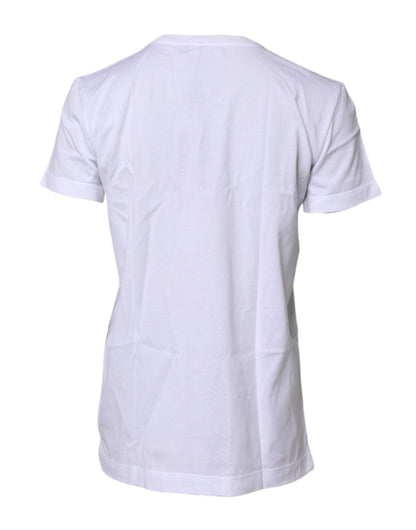 Dolce &amp; Gabbana Hvit Kortermet Topp Med Rund Hals T-skjorte