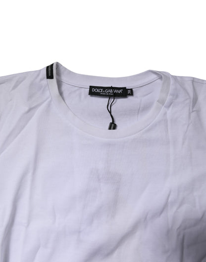 Dolce &amp; Gabbana Hvit Kortermet Topp Med Rund Hals T-skjorte